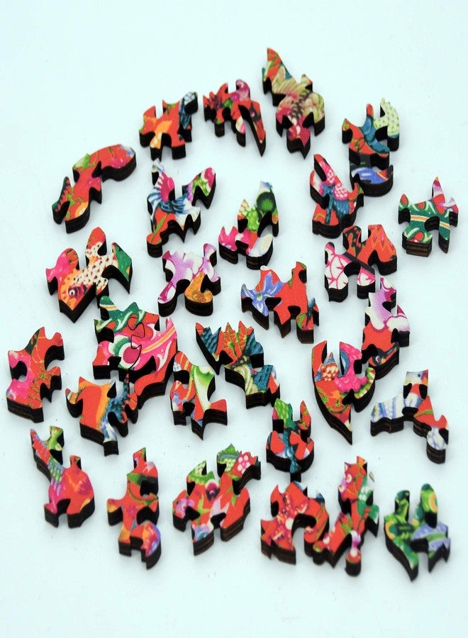 HARTMAZE Wooden Jigsaw Puzzles-Hundred Birds Paying Homage to The Phoenix 253 Truly Unique Piece Round Shape Best Choice for Adults and 10 Ages up Kids. - Image 3